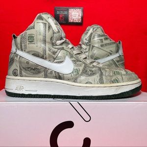 Vintage 2002 Nike Air Force 1 $100 bill Men SZ 11